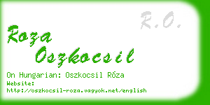roza oszkocsil business card